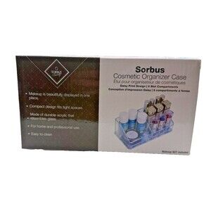 Acrylic Makeup Organizer Sorbus SB1032DSY Clear 9 Compartment Holder